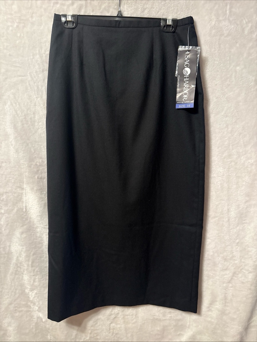 NWT Sag Harbor Black Pencil Skirt - Sleek Midi Work Skirt